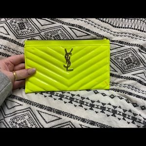 YSL neon pouch